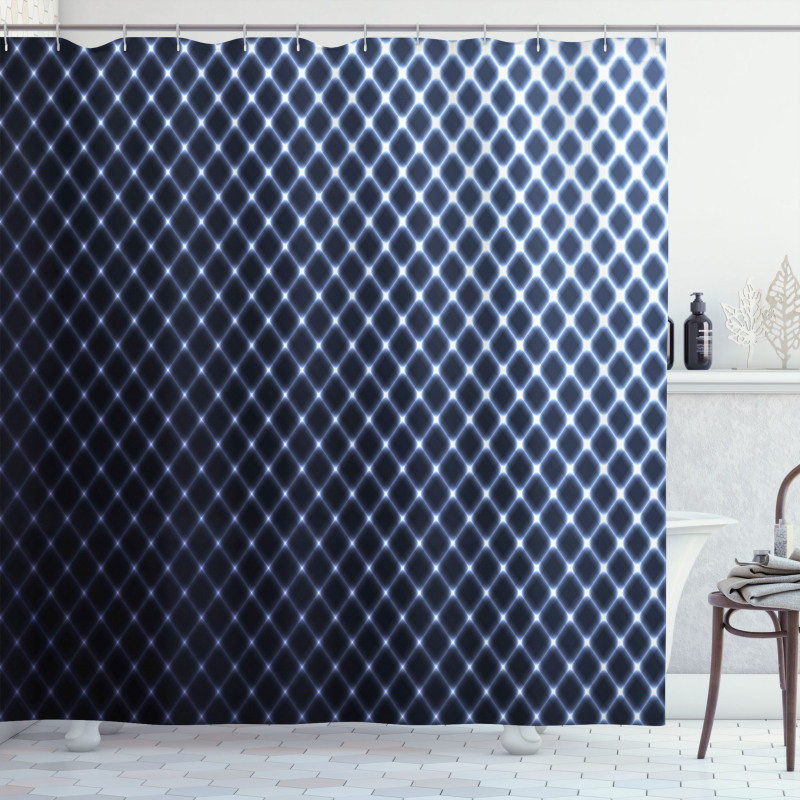 Checkered Halftone Shower Curtain