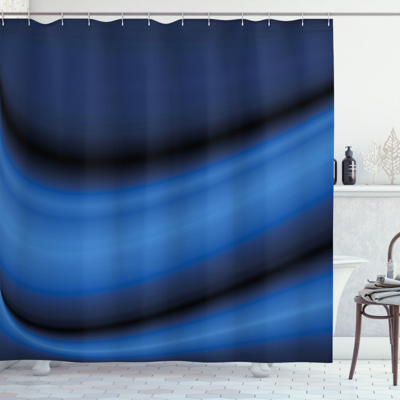 Abstract Wavy Blurry Shower Curtain