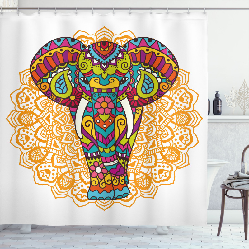 Ethnic Animal Shower Curtain