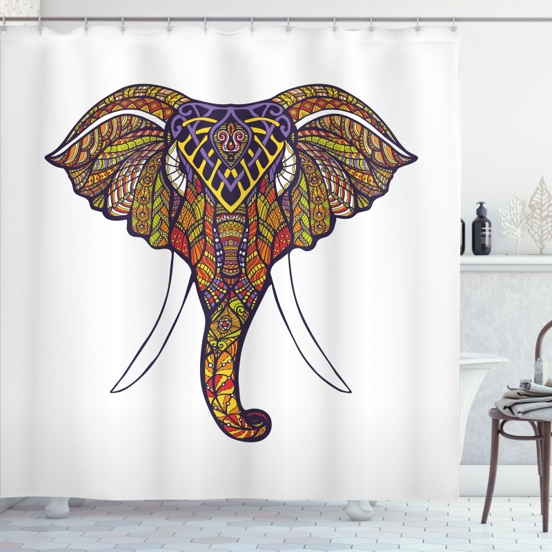 Tribal Colored Shower Curtain