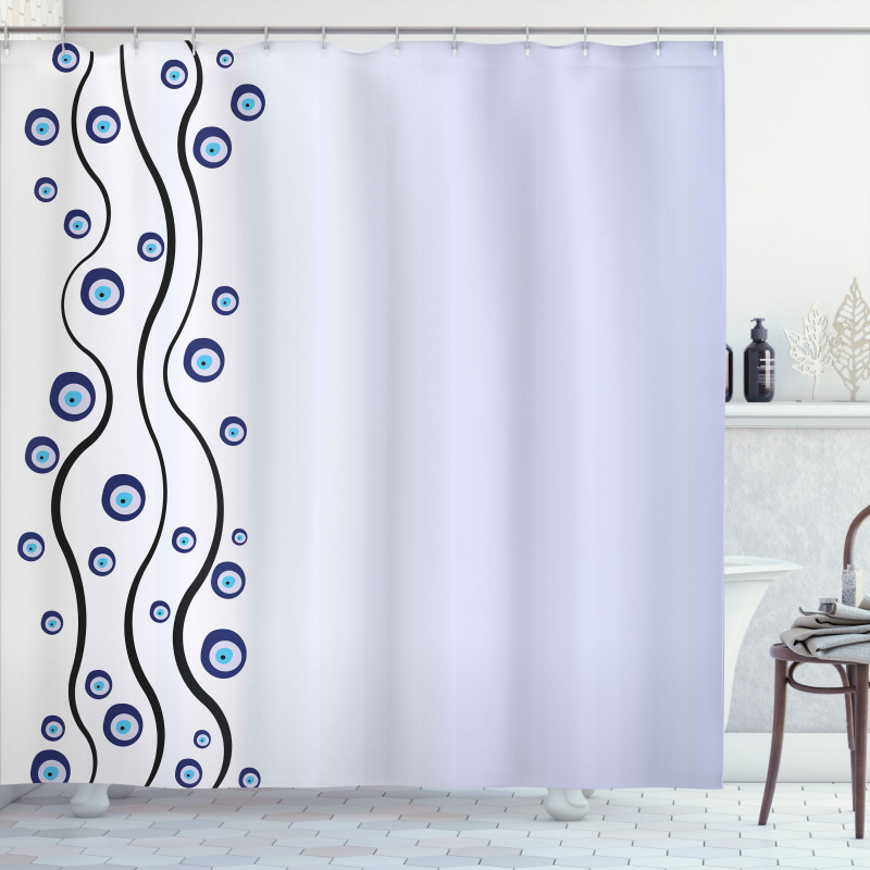 Eye Shape Shape Lines Shower Curtain