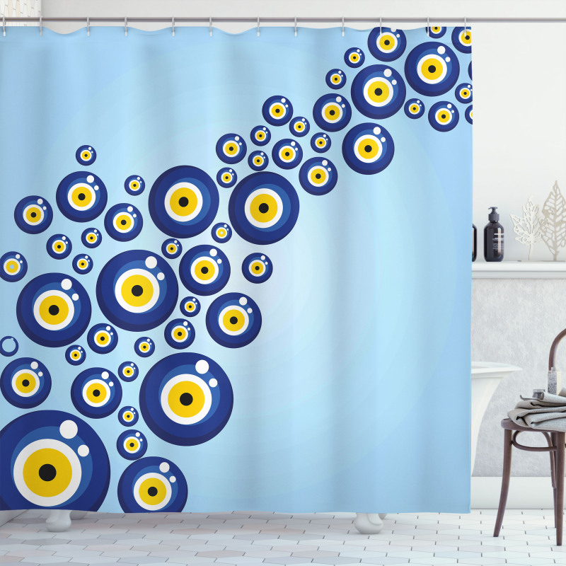 Diagonal Vivid Pattern Shower Curtain