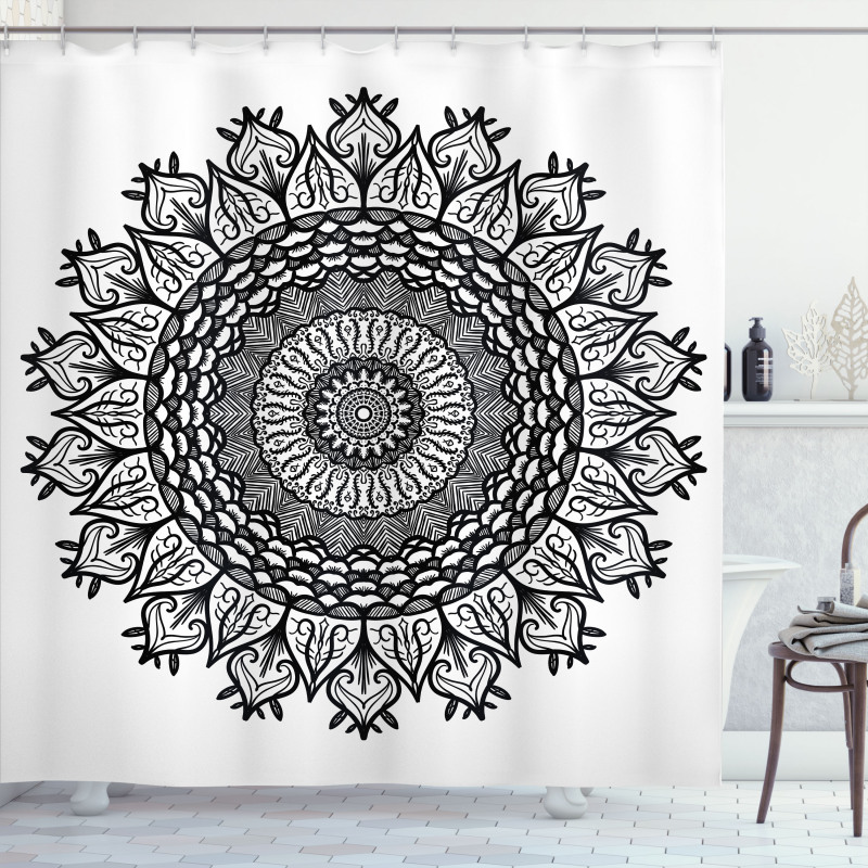 Tribal Flower Shower Curtain