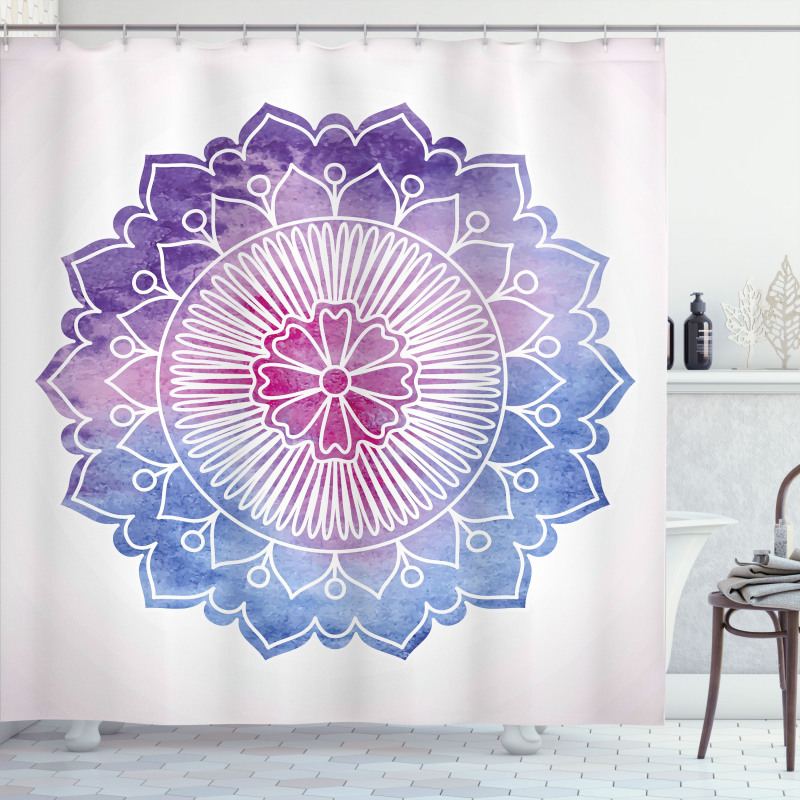 Boho Blossom Watercolor Shower Curtain