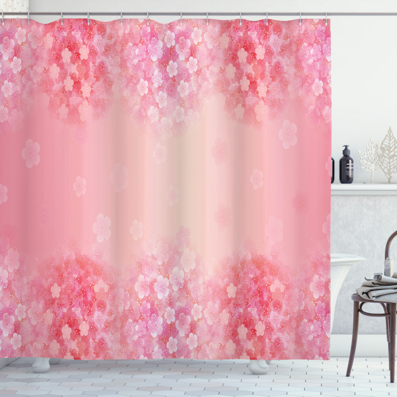 Plum Blossom Botany Shower Curtain