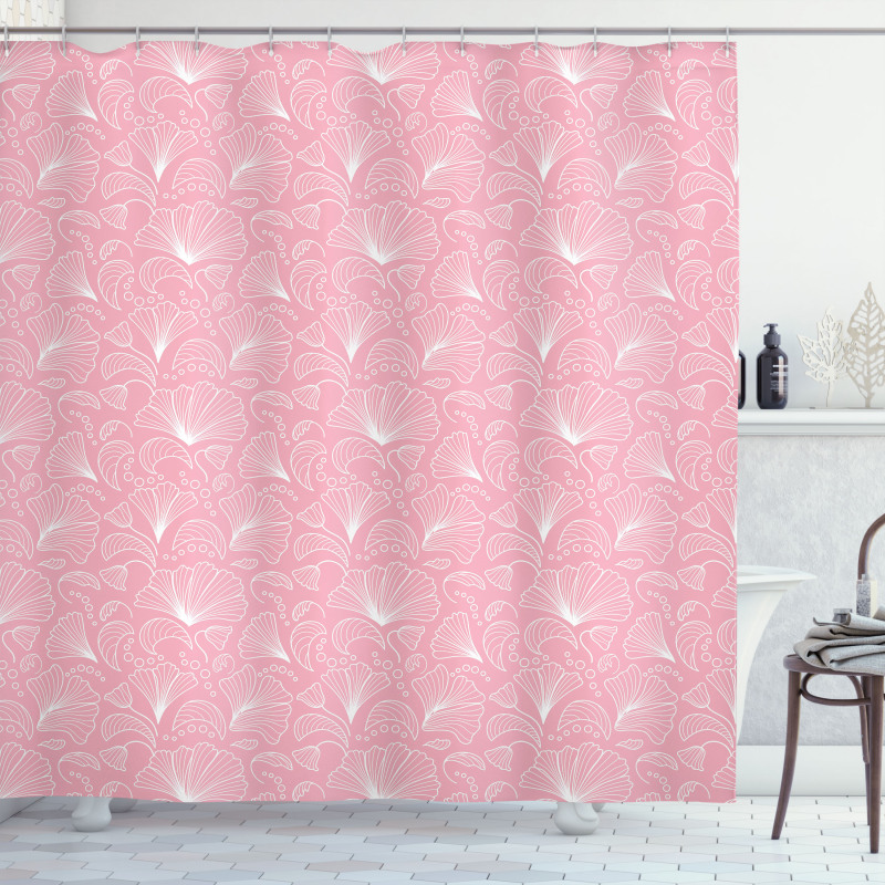 Ornate Floral Lines Shower Curtain