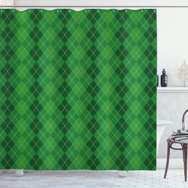 Tartan Inspired Plaid Shower Curtain