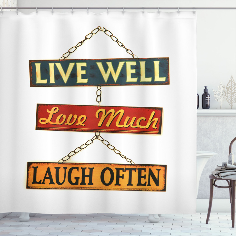 Rusty Signs Shower Curtain