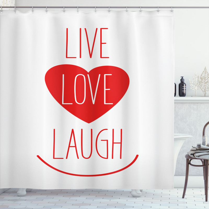 Heart Smile Shower Curtain