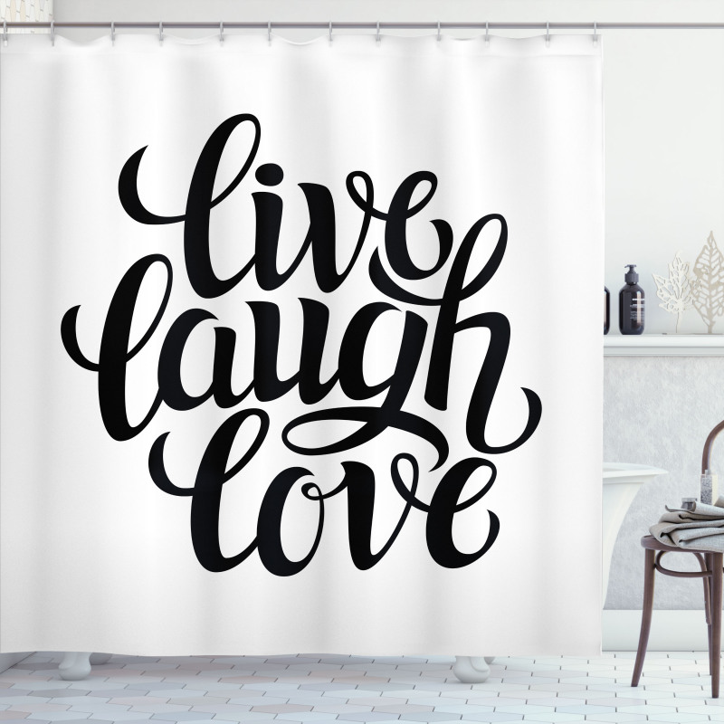 Words Shower Curtain