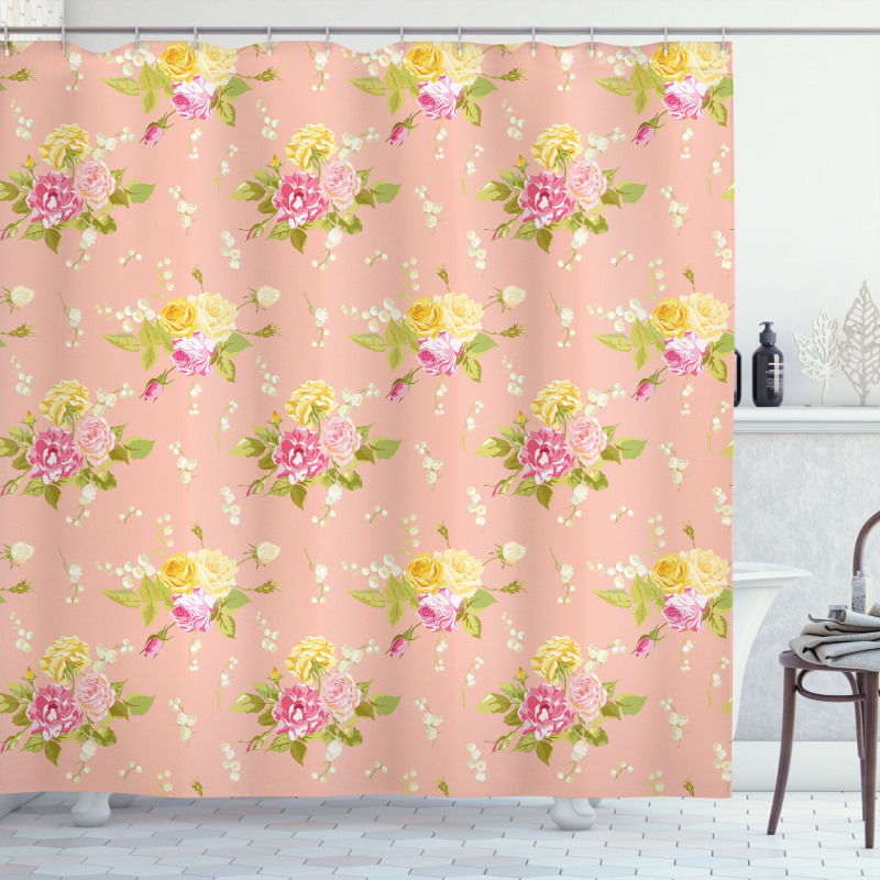 Bridal Roses Old Shower Curtain