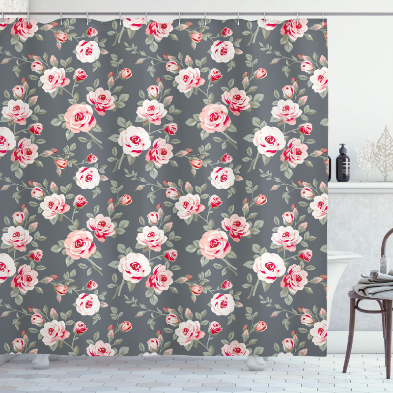 Rural Buds Vintage Shower Curtain