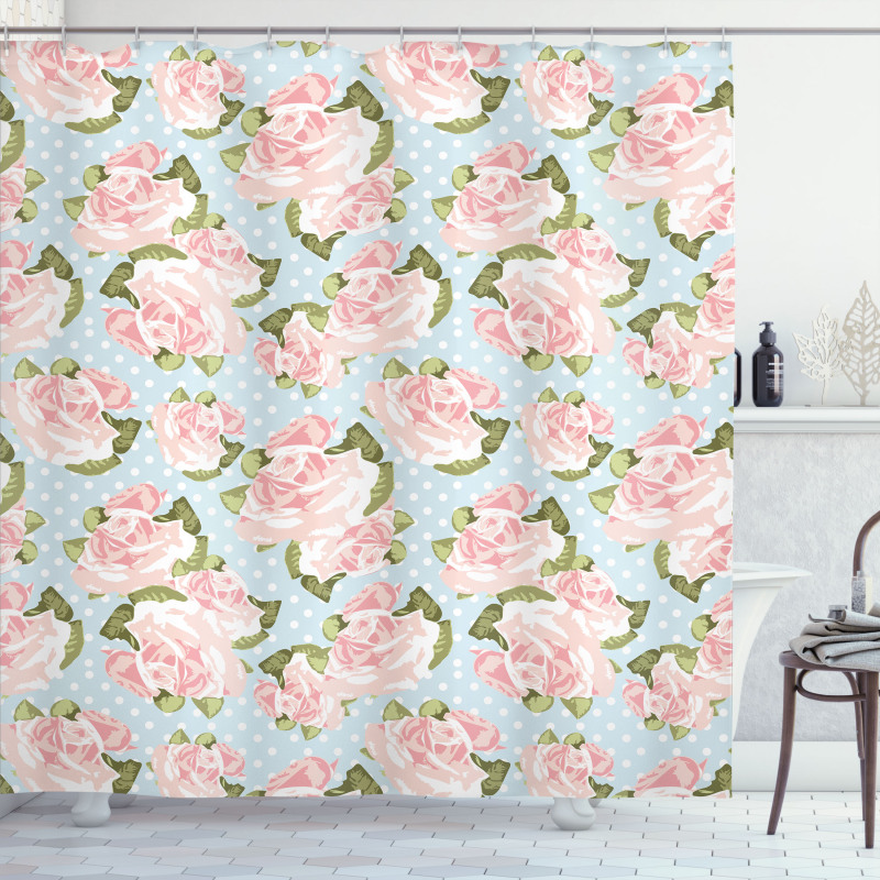 English Garden Plant Shower Curtain