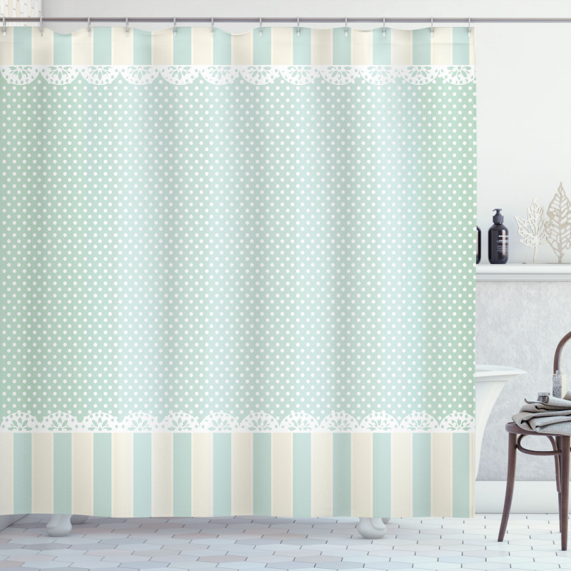 Ornaments and Dots Shower Curtain