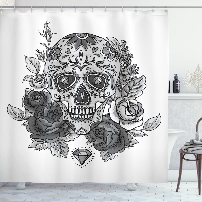 Roses Diamond Shape Shower Curtain