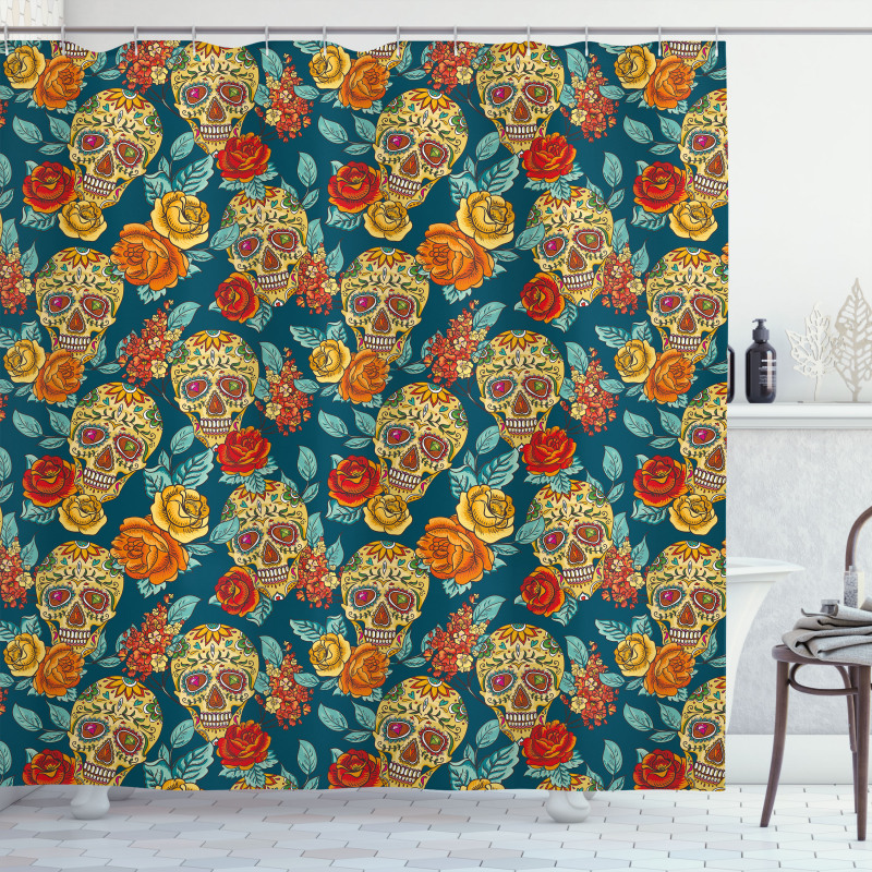 Diamond Eyes Roses Shower Curtain