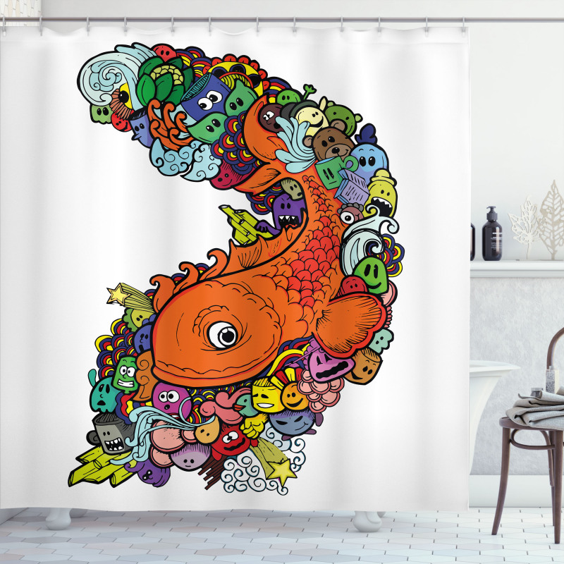 Big Fish Ocean Life Shower Curtain