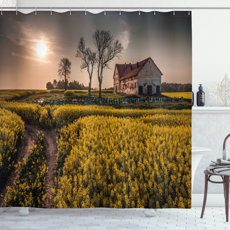Old Rural House Shower Curtain