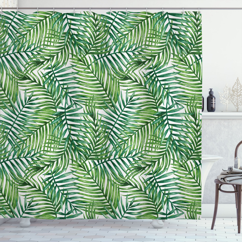 Botanical Wild Palm Trees Shower Curtain