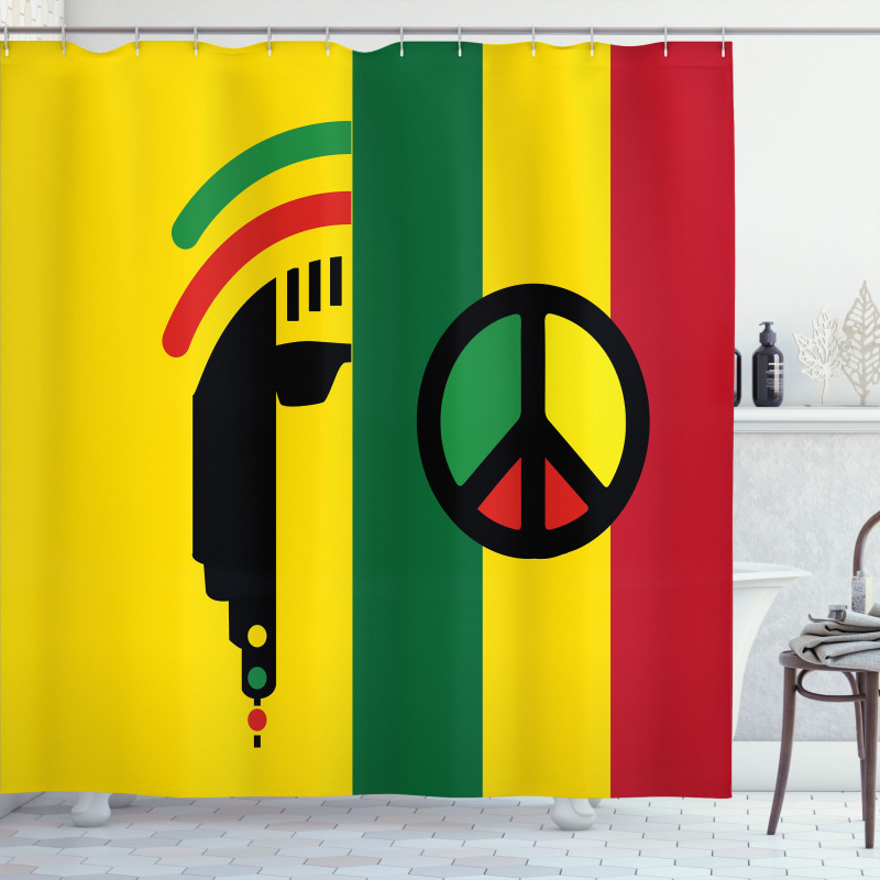 Reggae Music Peace Shower Curtain