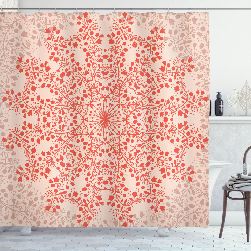 Rural Twigs Blooms Shower Curtain