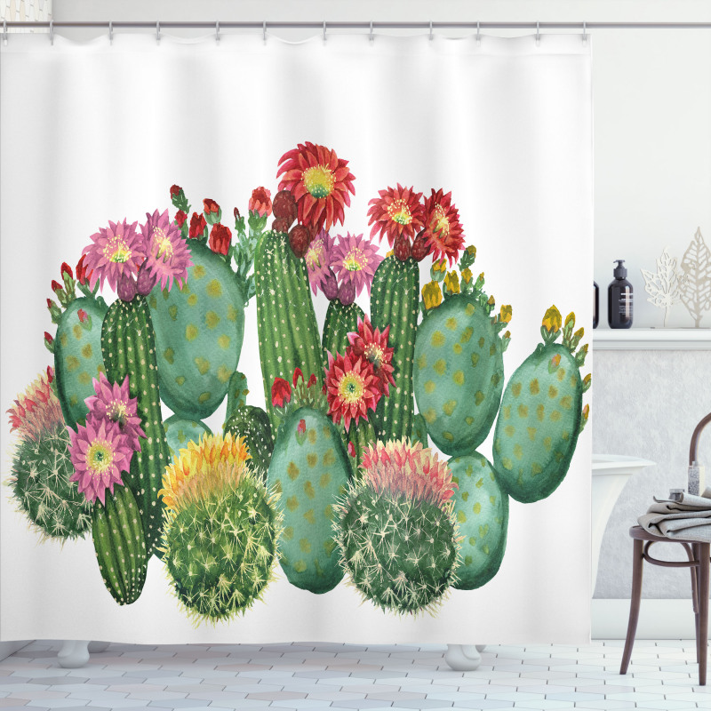 Saguaro Tropical Garden Shower Curtain