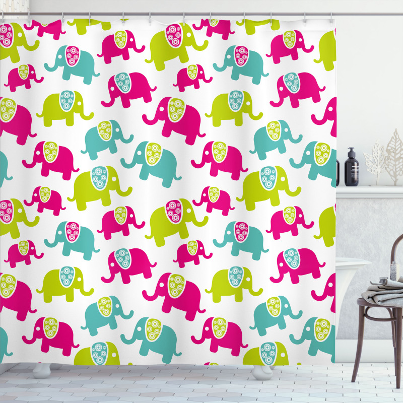 Joyous Cartoon Shower Curtain