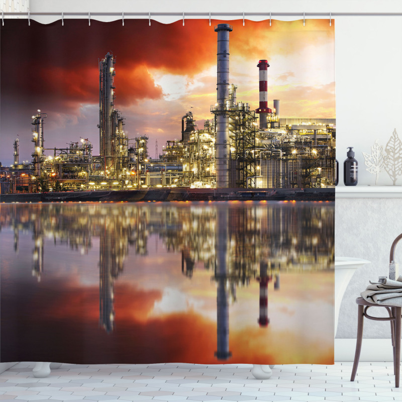 Oil Refinery Shower Curtain