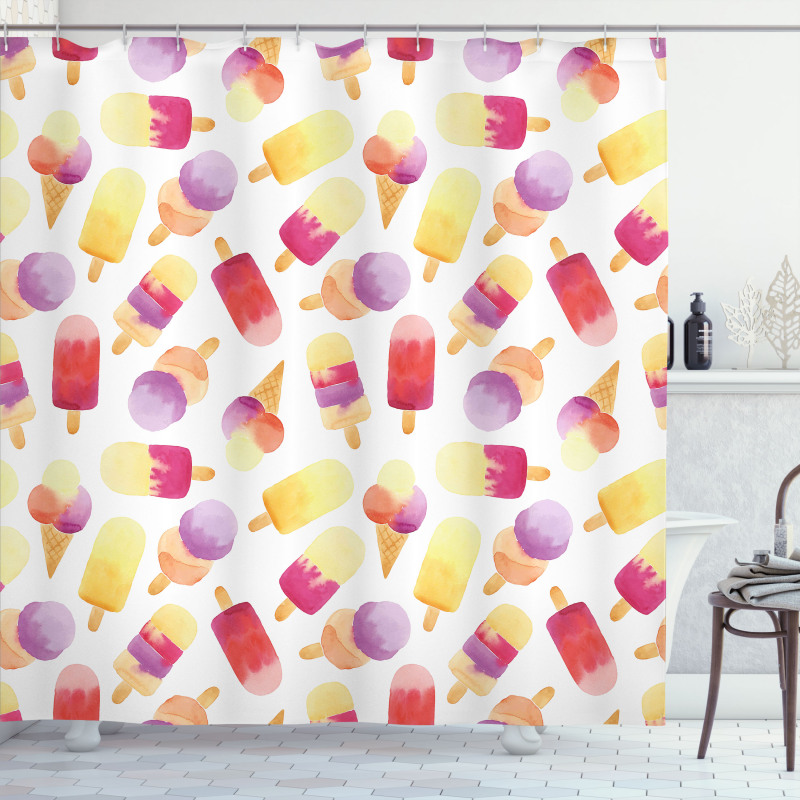 Watercolor Cone Shower Curtain