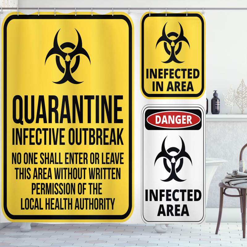 Danger Quarantine Shower Curtain