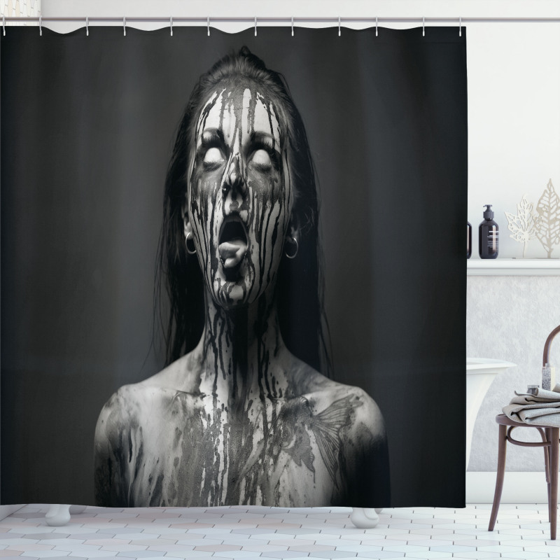 Screaming Woman Shower Curtain