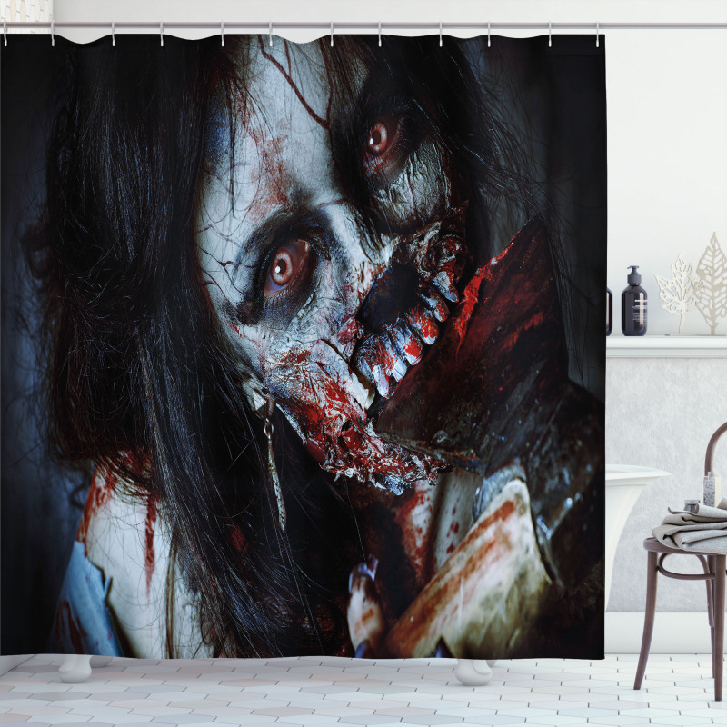 Bloody Woman Theme Shower Curtain