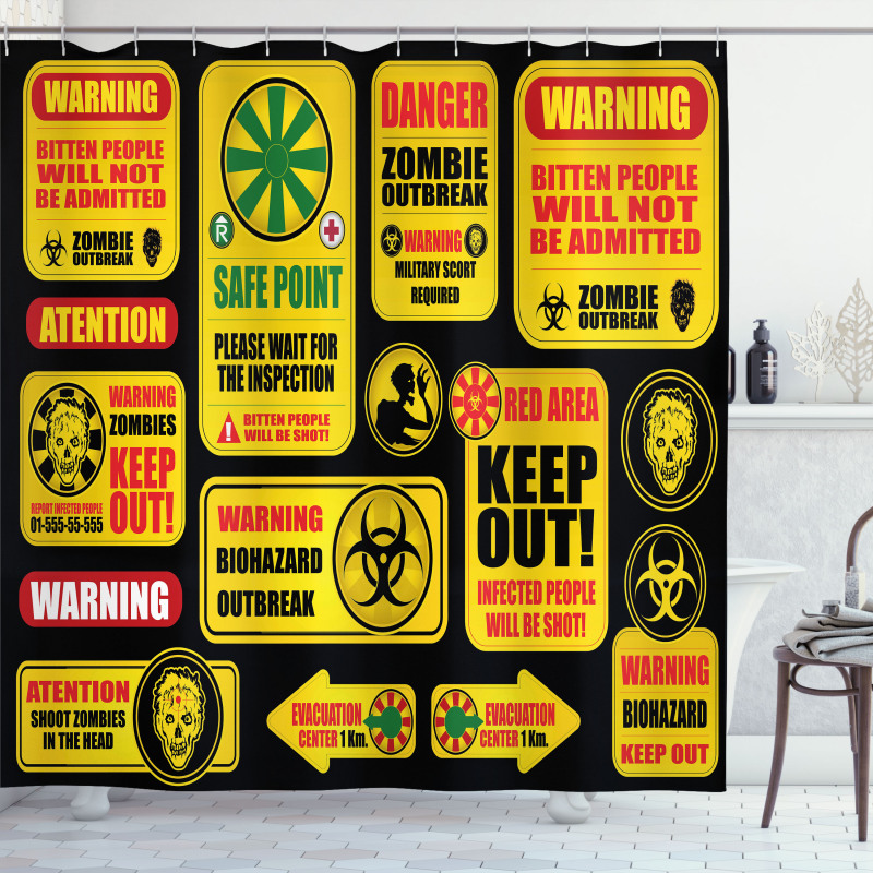 Apocalypse Signs Shower Curtain