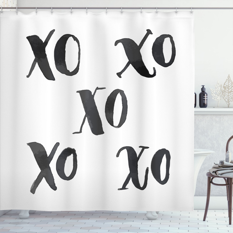 Classic Old Fashion Letters Shower Curtain