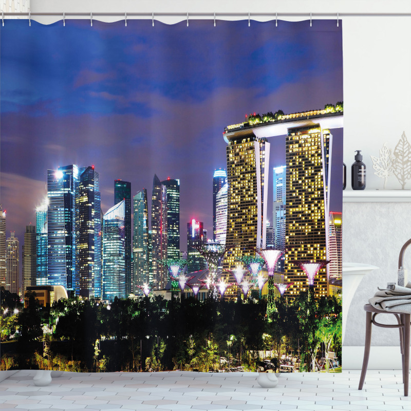 Singapore City Shower Curtain