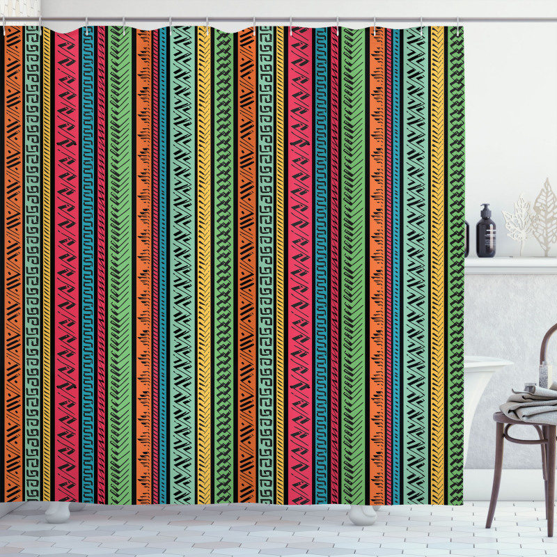 Native Borders Shower Curtain