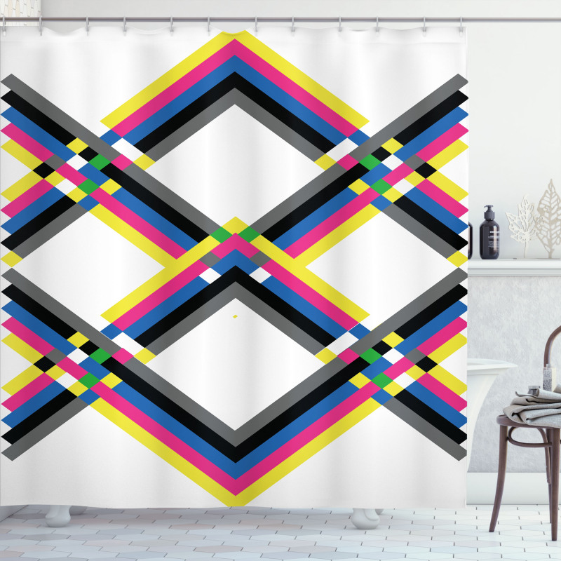 Zigzag Colorful Shower Curtain