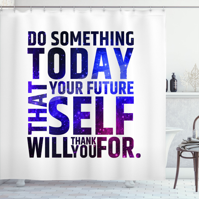 Self Will Words Shower Curtain