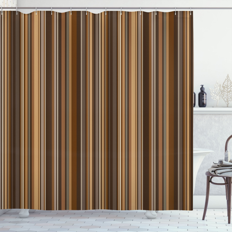 Vertical Color Lines Shower Curtain