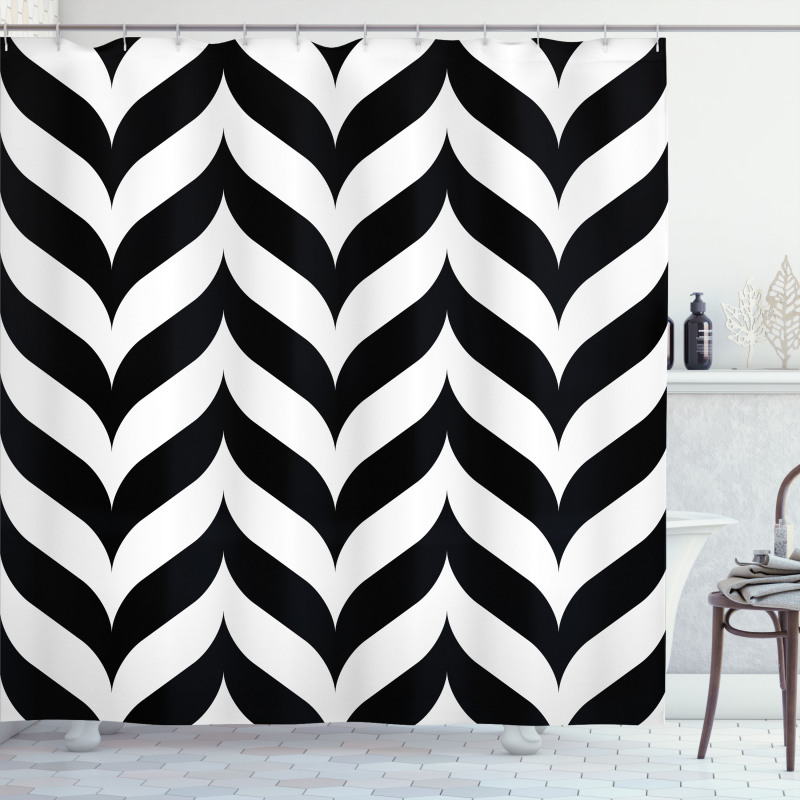 Chevron Retro Shower Curtain