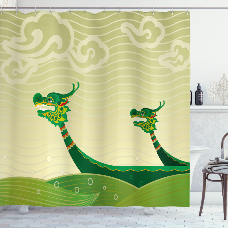 Tatsu Mythical Animal Shower Curtain