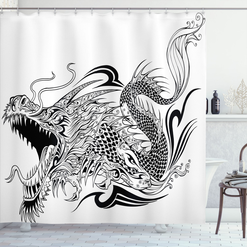 Creature Art Shower Curtain