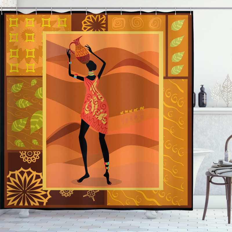 Native Zulu Girl Shower Curtain