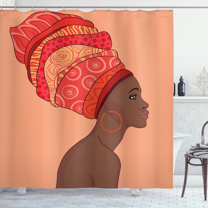 Young Girl Turban Shower Curtain