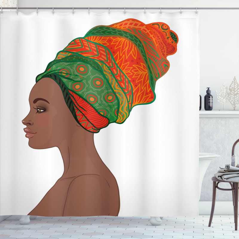 Young Afro Beauty Shower Curtain