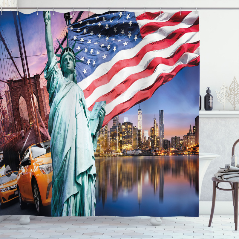 USA Touristic Concept Shower Curtain