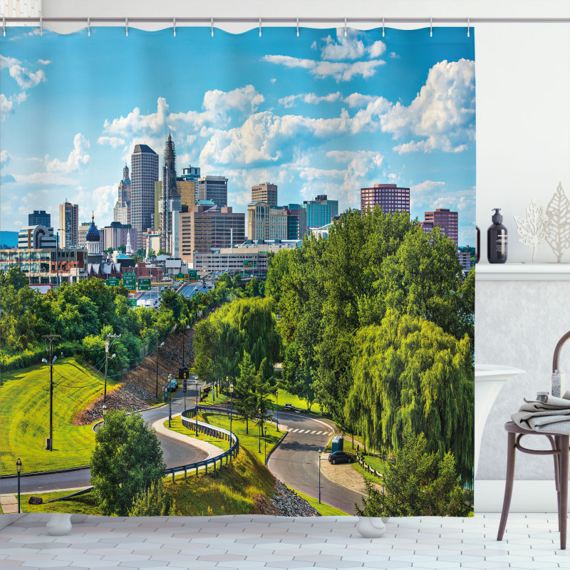 Hartford Aerial Shower Curtain