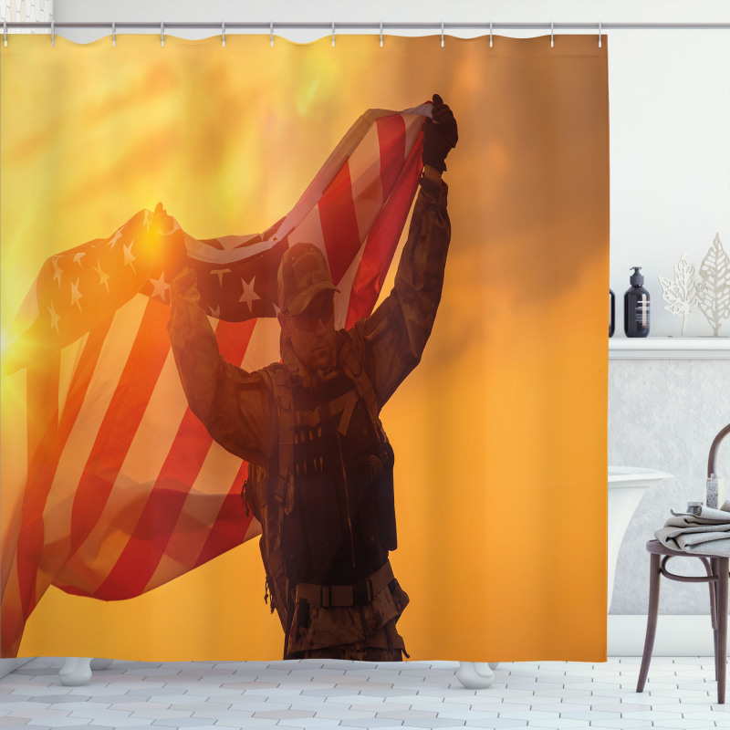 Victory Flag Shower Curtain