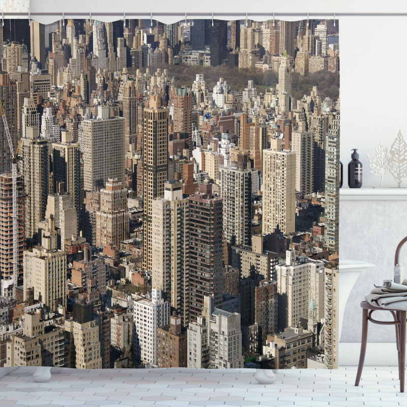 NYC Aerial View Shower Curtain