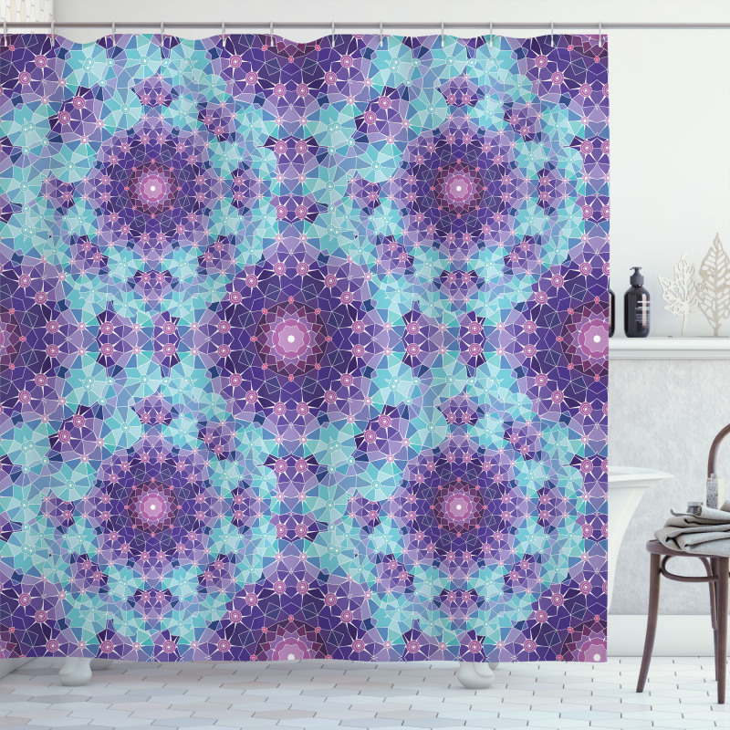 Mosaic Fractal Shower Curtain